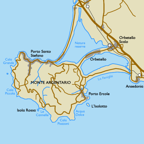 Map of Monte Argentario
